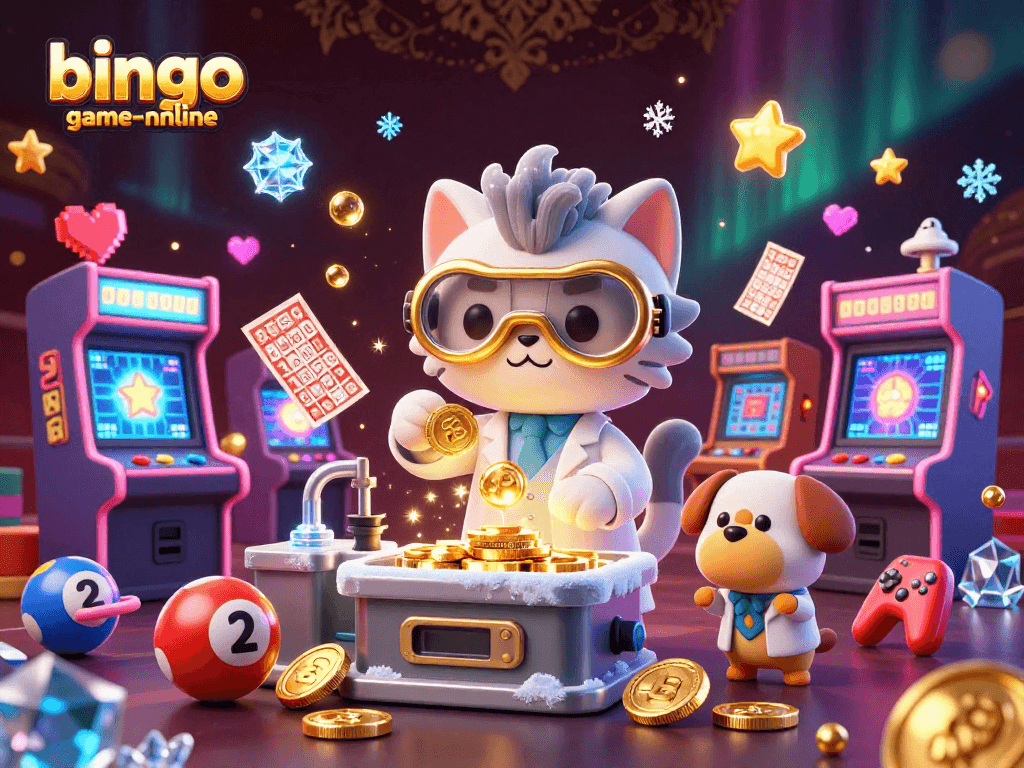 Experience thrilling gameplay at bingo-game-online with vibrant bingo elements and cartoon characters.