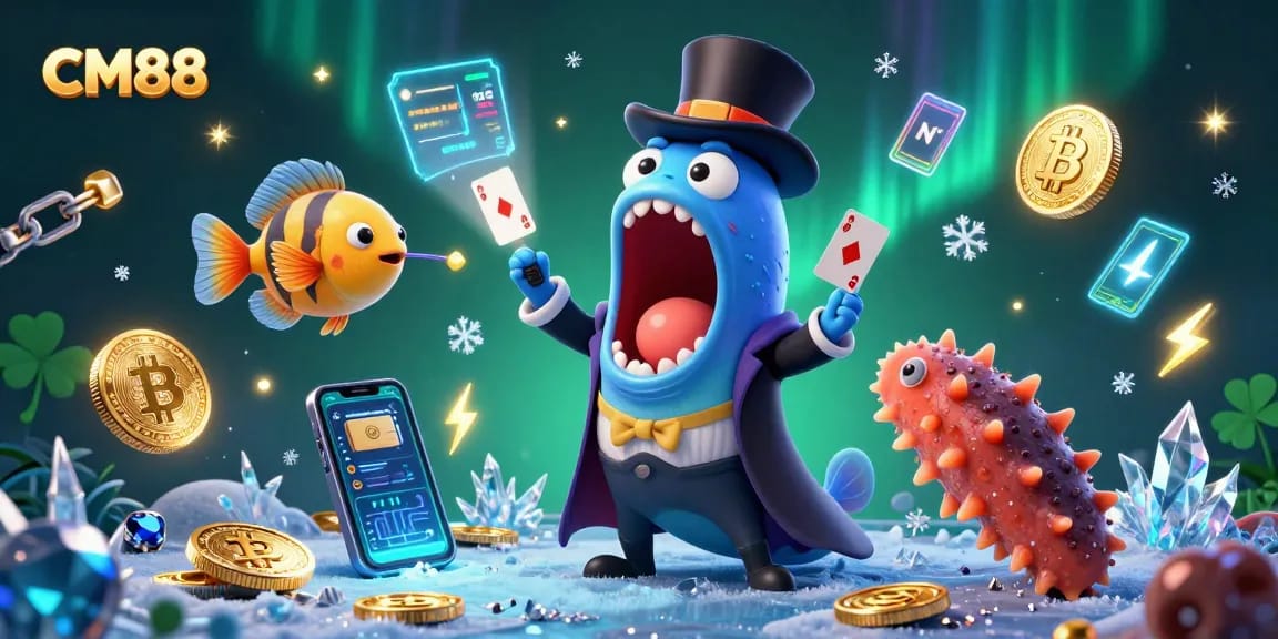 CM88 offers thrilling gaming with a deep-sea theme, showcasing a bioluminescent eel and crypto elements.