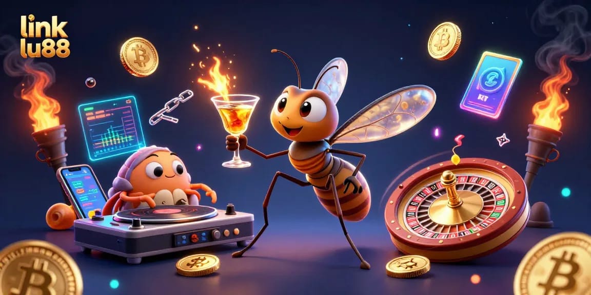 Engage with link lu88 while enjoying casino excitement in a vivid 3D artistic scene.
