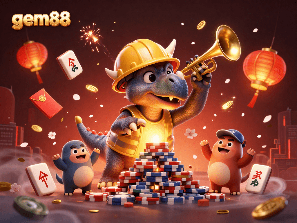 Celebrate wins at gem88 with vibrant casino adventures in a lively 3D scene.
