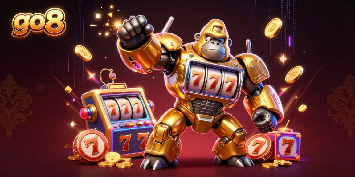 Experience the thrill of go 8 with this dynamic slot machine mech and jackpot excitement.