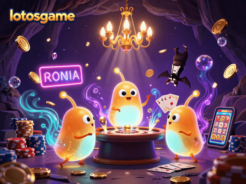 Experience the electrifying action of lotosgame in an imaginative casino scene full of excitement and vibrant visuals.