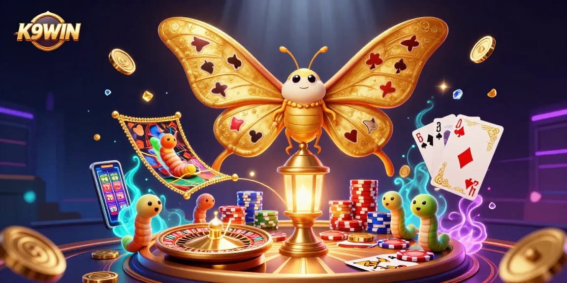 K9WIN gamblers delight in this vibrant 3D illustration showcasing the excitement of casino gaming with dynamic action elements.