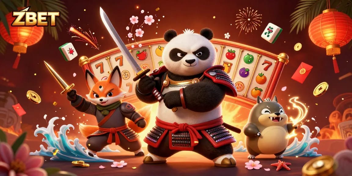 ZBET engages players with a thrilling online casino experience featuring samurai and ninja characters.