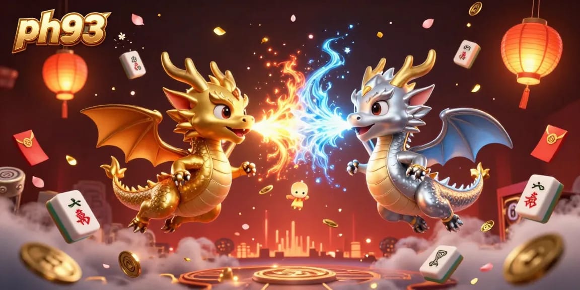 Experience thrilling moments at ph33 with a dynamic casino scene featuring dragons and vibrant elements.