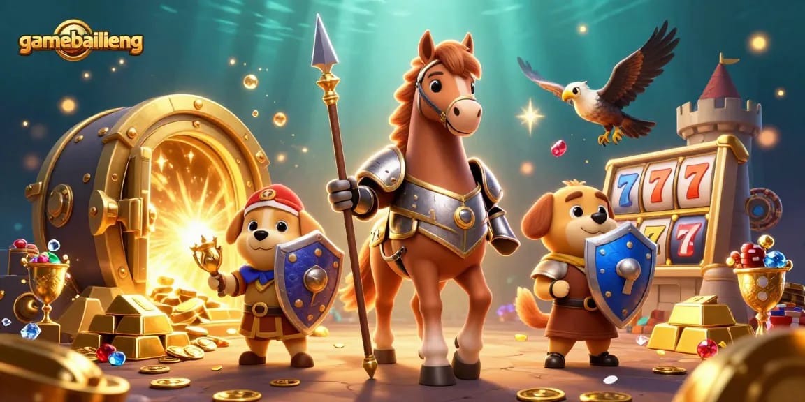Engage in the gamebailieng experience with vibrant slot reels and rich treasure elements for a thrilling adventure.