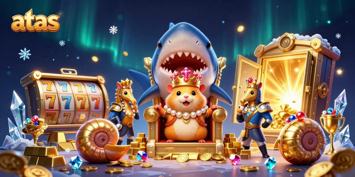 Experience the thrill of winning at atas casino with dynamic slot reels and vibrant treasures.