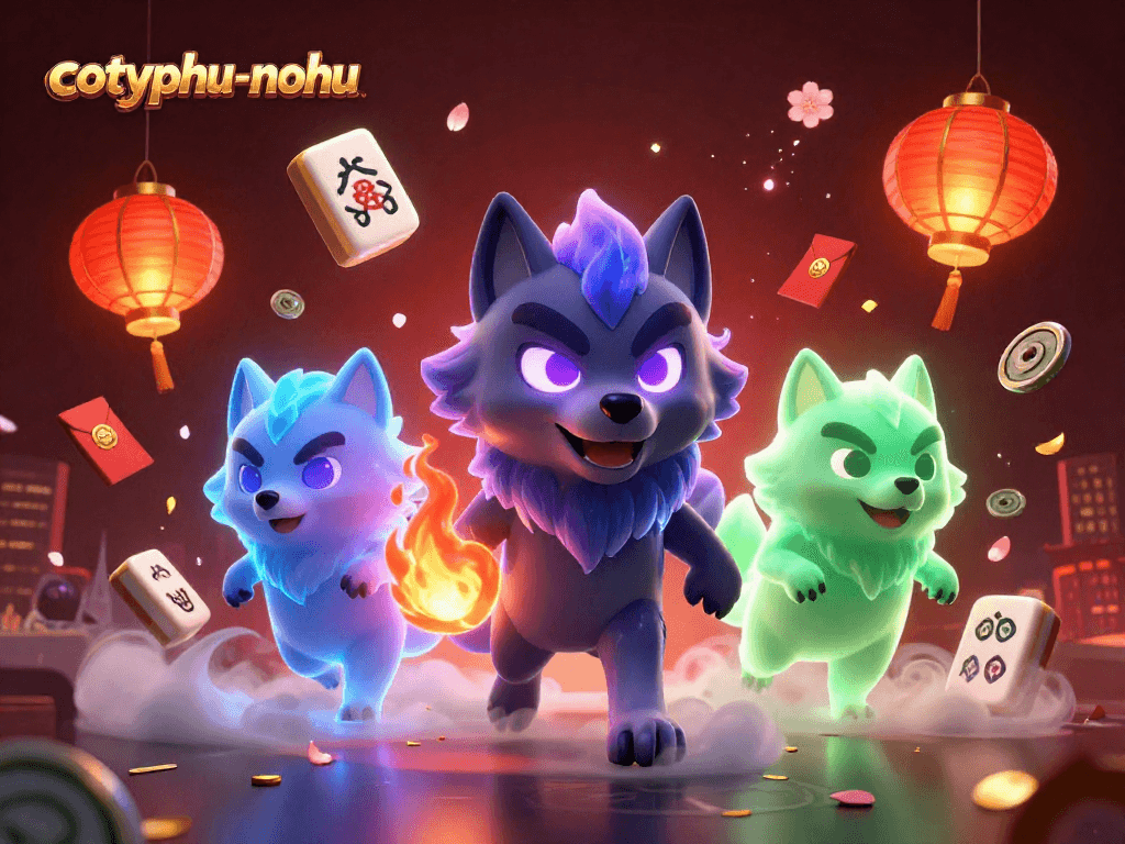 Engage with cotyphu-nohu's thrilling online experience featuring a spectral wolf leader and dynamic casino elements.