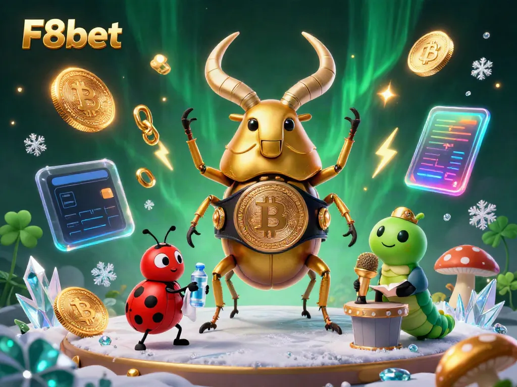 Experience thrilling action with F8bet in a dynamic 3D scene featuring a boxing stag beetle champion.