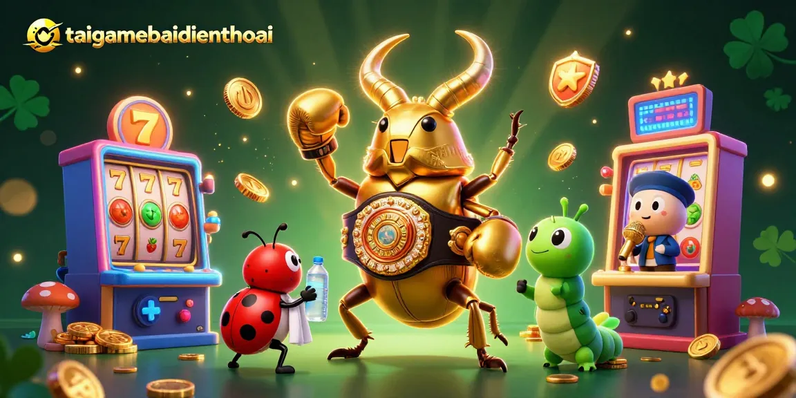 Experience thrilling gameplay with taigamebaidienthoai's vibrant slot machines and animated characters.