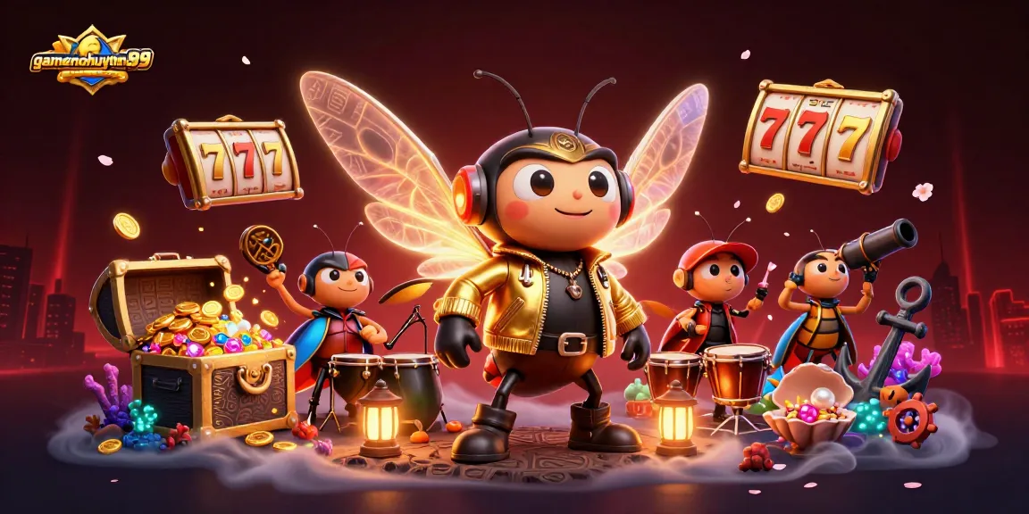 Experience thrilling jackpots with gamenohuuytin99's vibrant 3D casino scene featuring dynamic gaming elements.