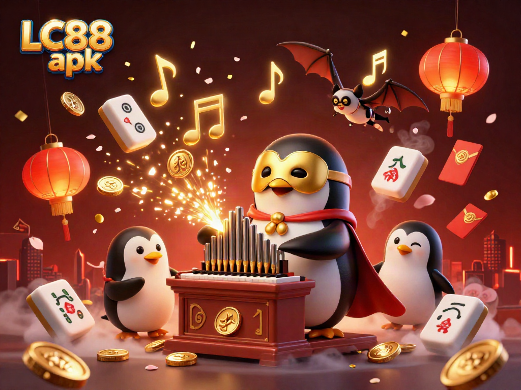 Engage in exciting gaming adventures with LC88 apk featuring vibrant casino elements and characters.