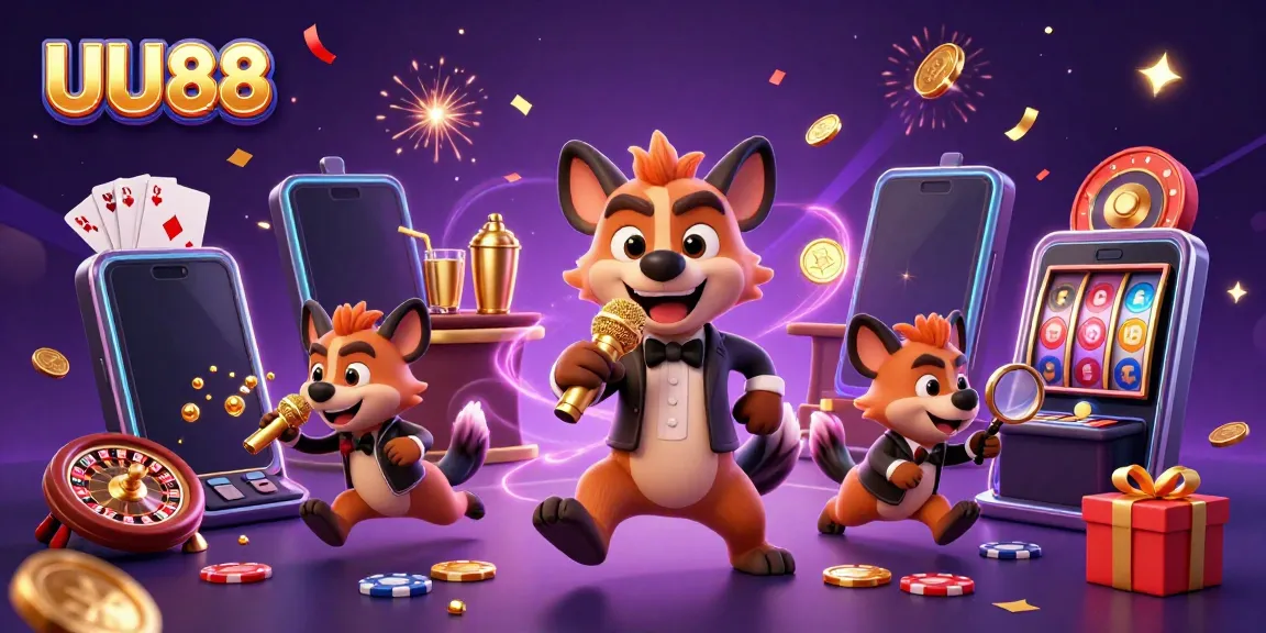 Engage with UU88's vibrant casino atmosphere featuring hyenas bringing comedy and fun to gambling.