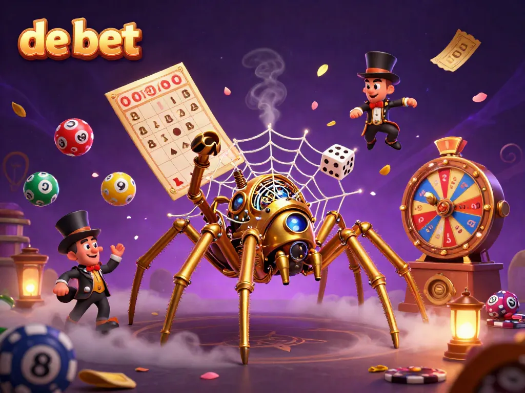 Experience the thrilling world of de bet with steampunk elements and dynamic casino games in a vibrant 3D scene.