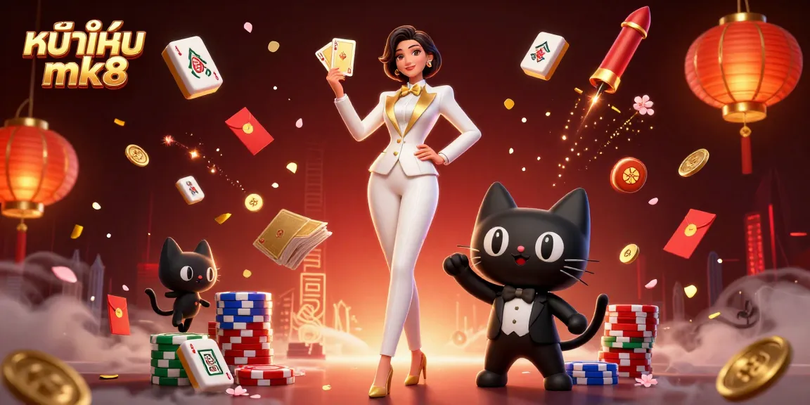 Experience thrilling gameplay with หน้าแรก mk8, featuring a glamorous dealer and vibrant casino elements.
