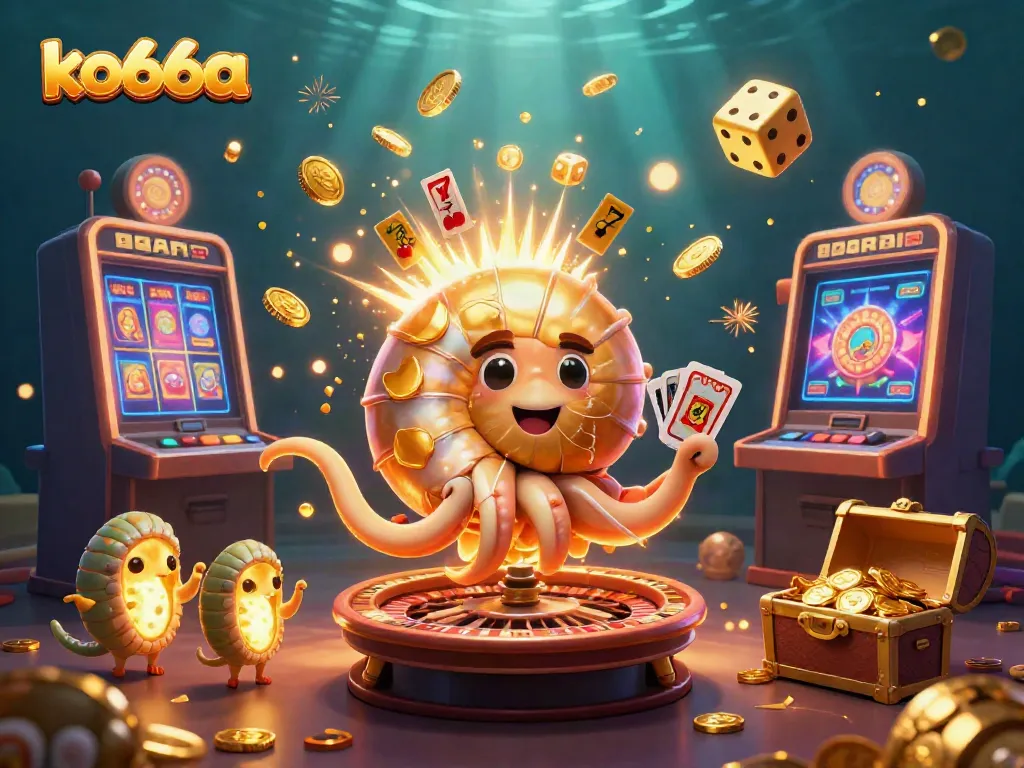 Experience thrilling jackpots at ko66a with vibrant scenes of roulette, slot machines, and winning moments.