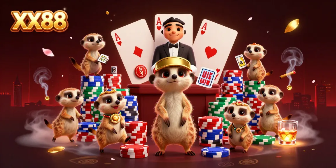 Experience the vibrant world of XX88, where cartoon meerkats run an elaborate casino operation.
