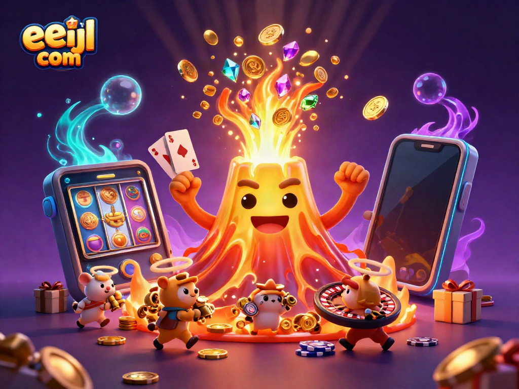 Spin the reels with eejl com as fortunes flow from a triumphant volcano amid dazzling treasures.