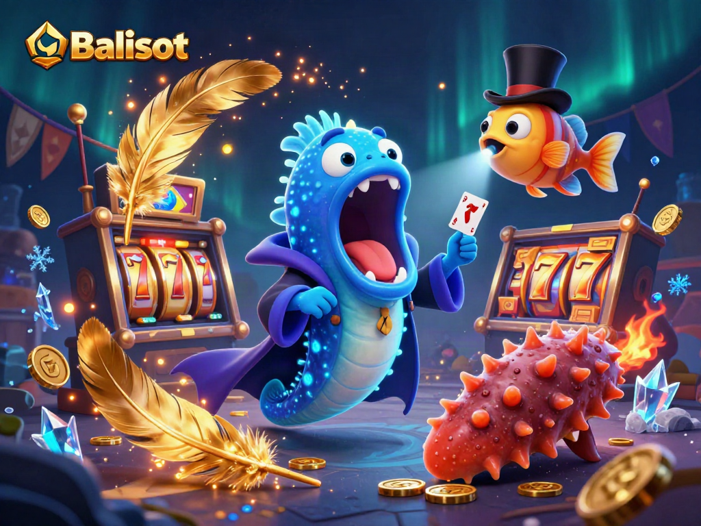 Balislot showcases a magical underwater scene with captivating characters and abundant casino elements.