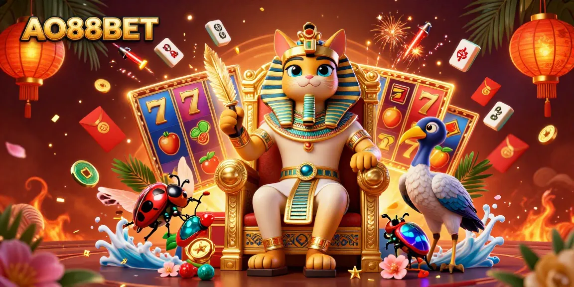 Join the excitement at AO88BET with this vibrant 3D illustration capturing epic casino gaming moments.