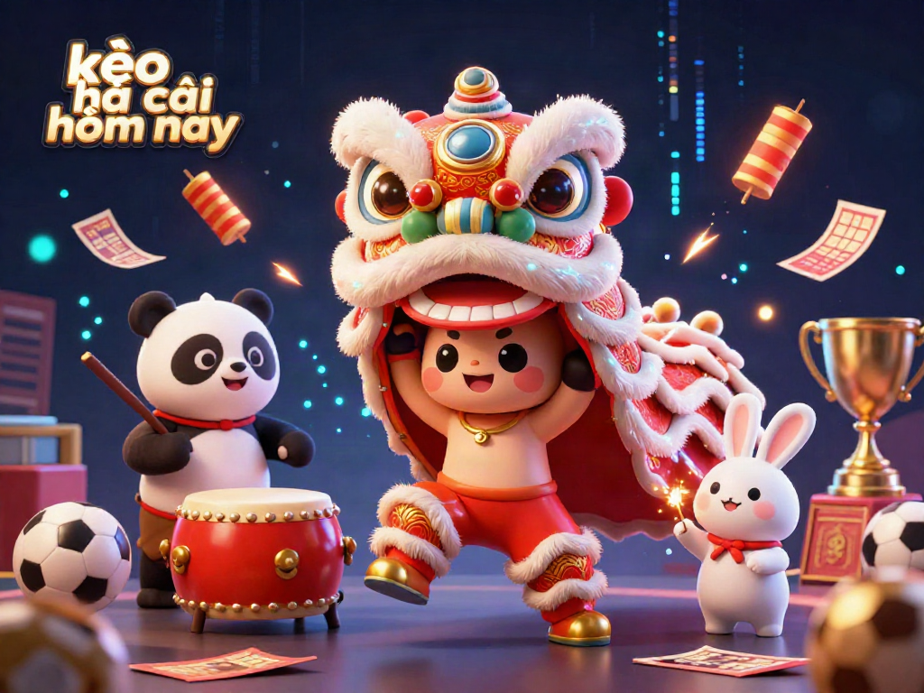 Experience kèo nhà cái hôm nay with vibrant sports betting elements and festive characters in a colorful atmosphere.