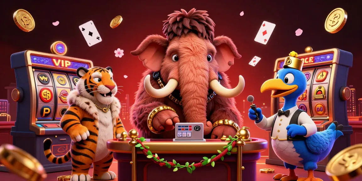 Experience the thrill with the b52 casino bouncer checking ID while a saber-tooth VIP enters the game-filled scene.