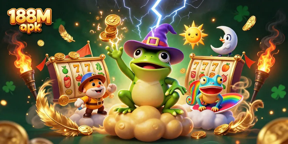 Experience excitement with the 188M apk in a vibrant casino-themed storm of riches.