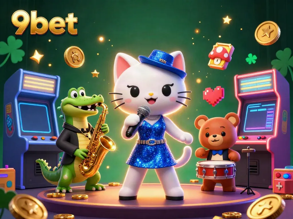 Experience exciting games at 9bet with lively characters capturing the casino vibe.