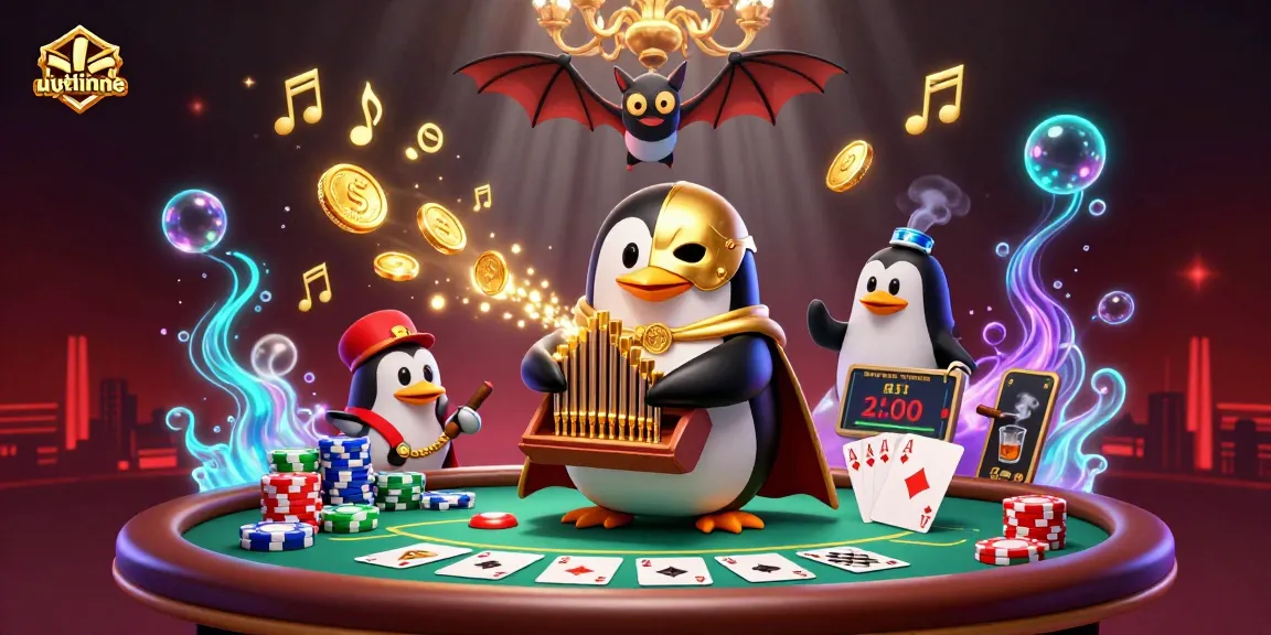 Play and win with nhacaiuytinne at a vibrant casino scene filled with gold coins and poker excitement.