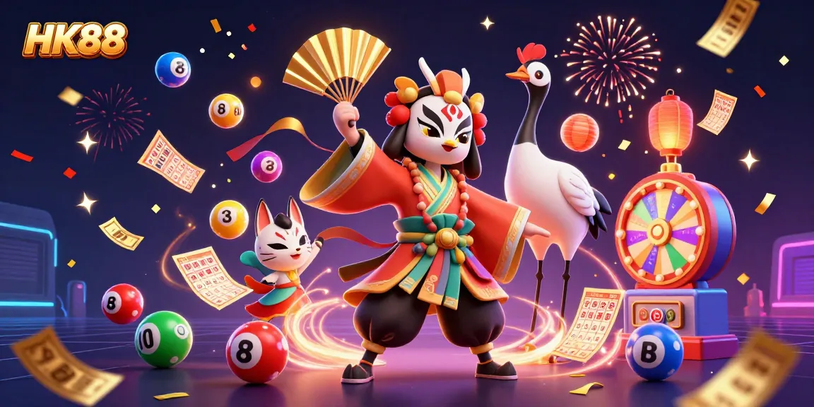 Capture the excitement of HK88 with vibrant lottery elements and dynamic casino spirits.