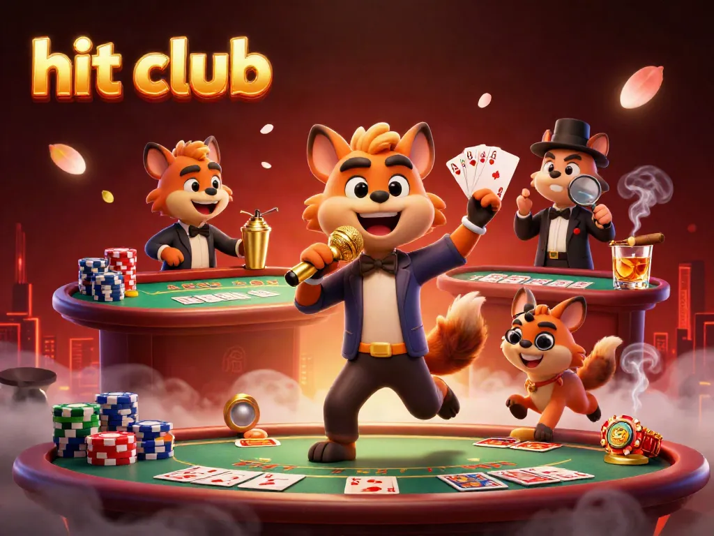 Engage in the fun at hit club with hyenas presenting, mixing drinks, and managing a lively casino atmosphere.