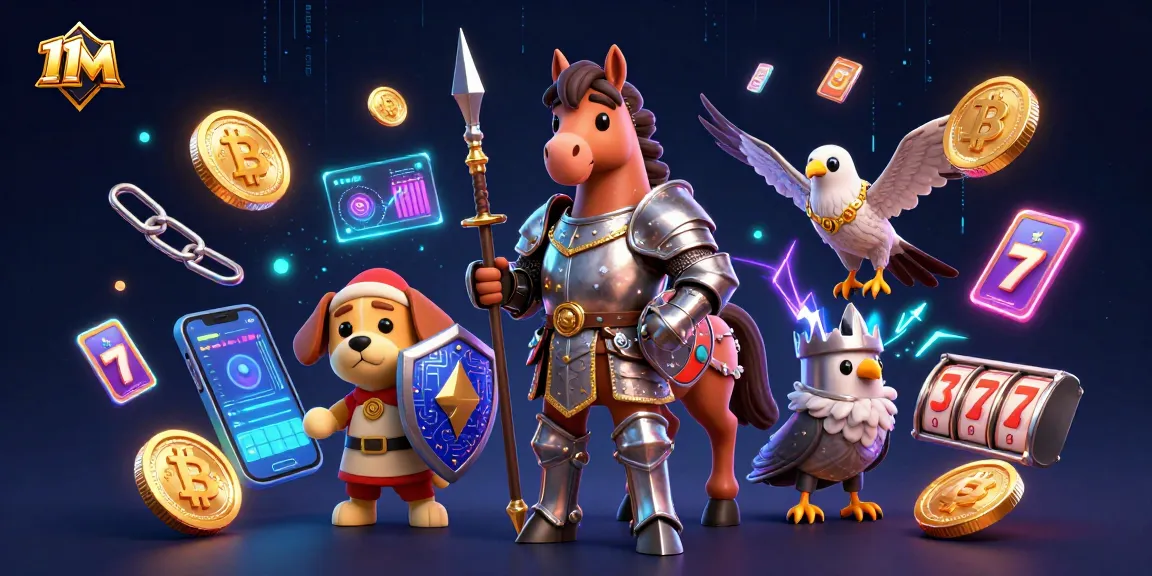 Engage in thrilling gameplay with dynamic 11M casino characters and crypto elements in action.