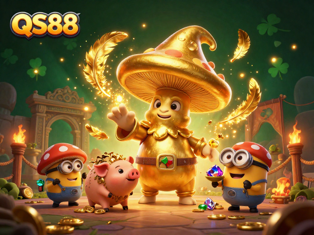 Experience winning strategies at QS88 with a magical casino scene featuring enchanting characters.