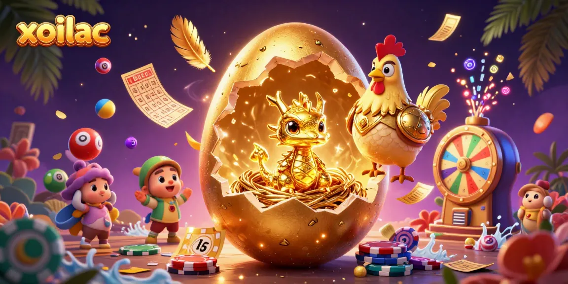 Experience thrilling xoilac moments with a golden dragon amidst lively lottery elements.