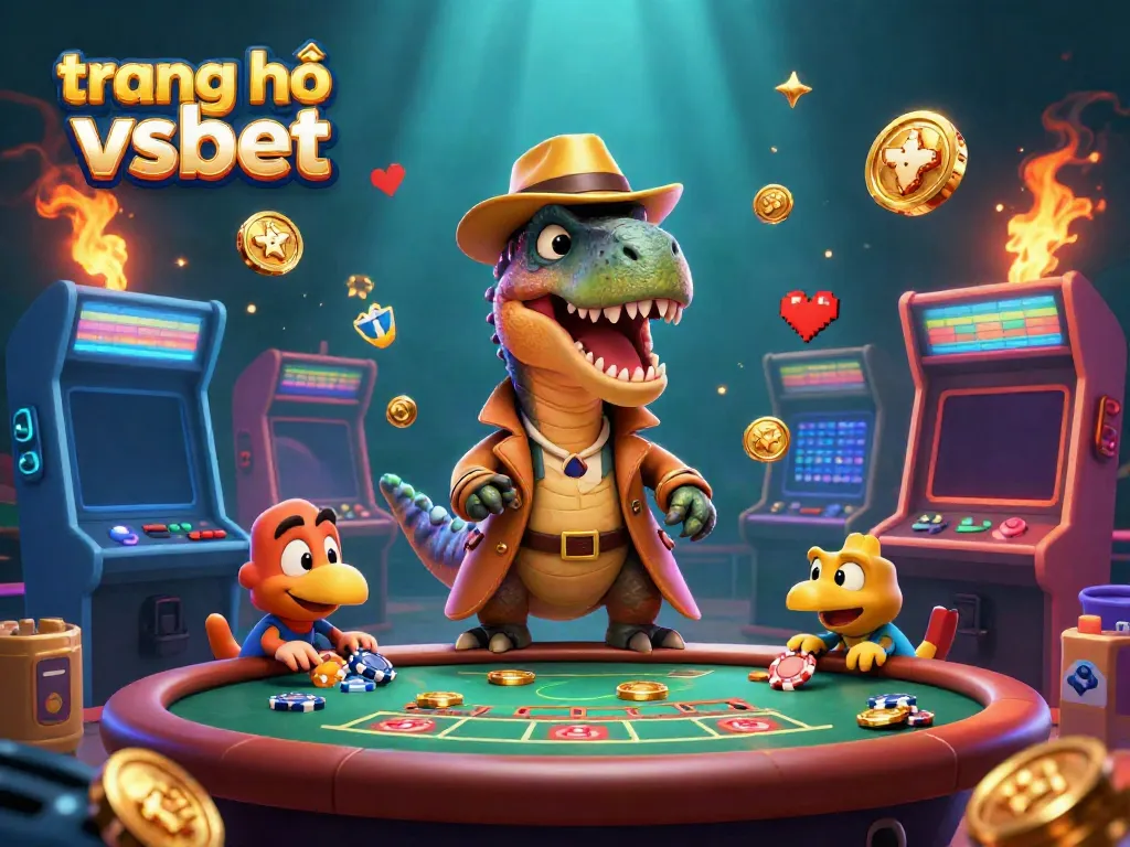 Experience the excitement of trang chủ vsbet with a dynamic 3D casino scene featuring unique characters.