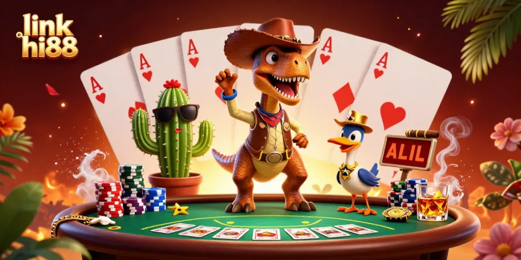 Join the excitement at link hi88 with our vibrant casino scene showcasing poker action!