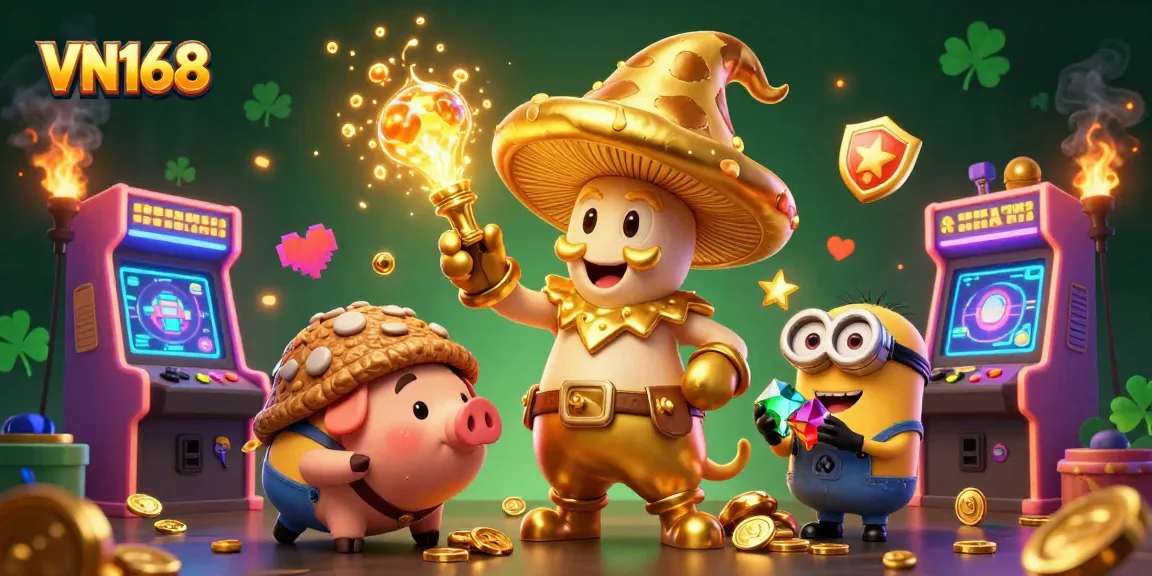 Engage in thrilling gaming experiences at VN168, featuring magical characters and 3D casino elements.