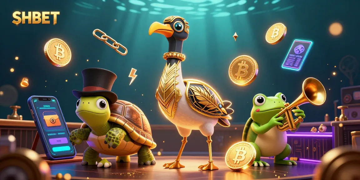 Experience SHBET's vibrant gambling scene with engaging characters and dynamic crypto elements.