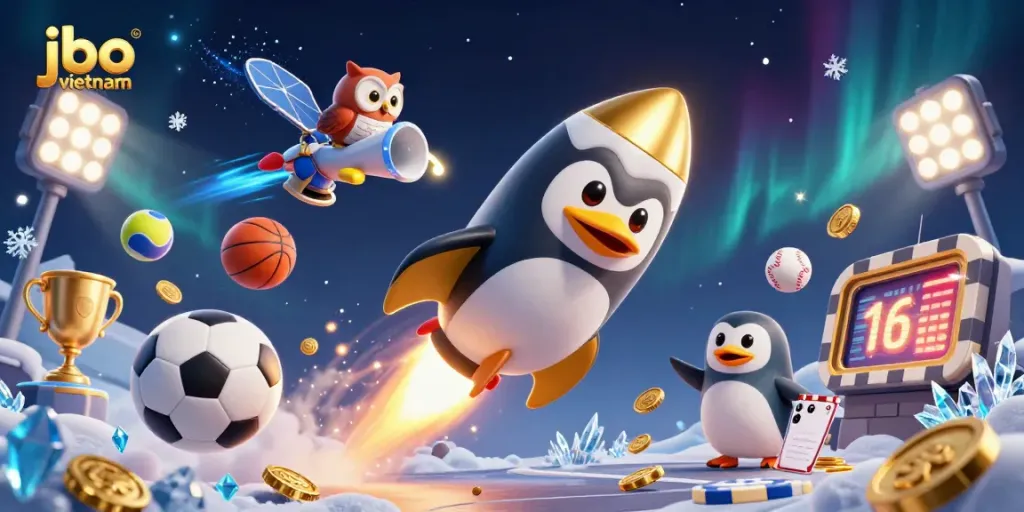 Win big with jbo vietnam in an energetic space-themed casino environment