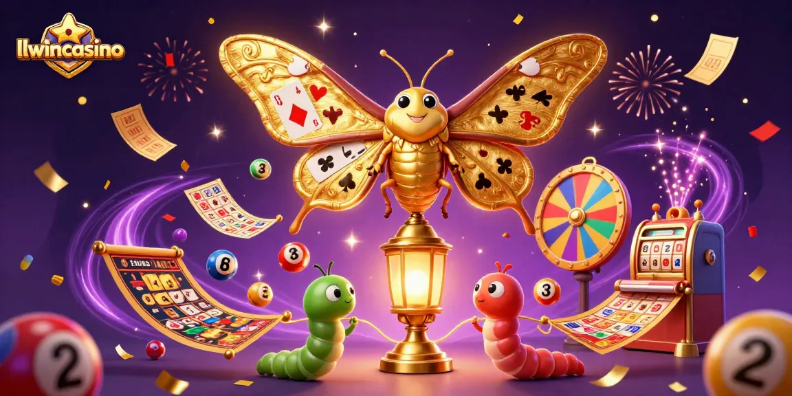 Play thrilling games at llwincasino where golden moths and vibrant lottery elements celebrate your wins!