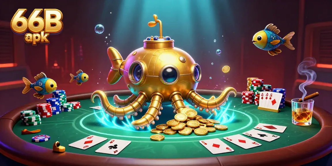 Engage with the immersive 66B apk experience featuring dynamic poker elements and animated characters.
