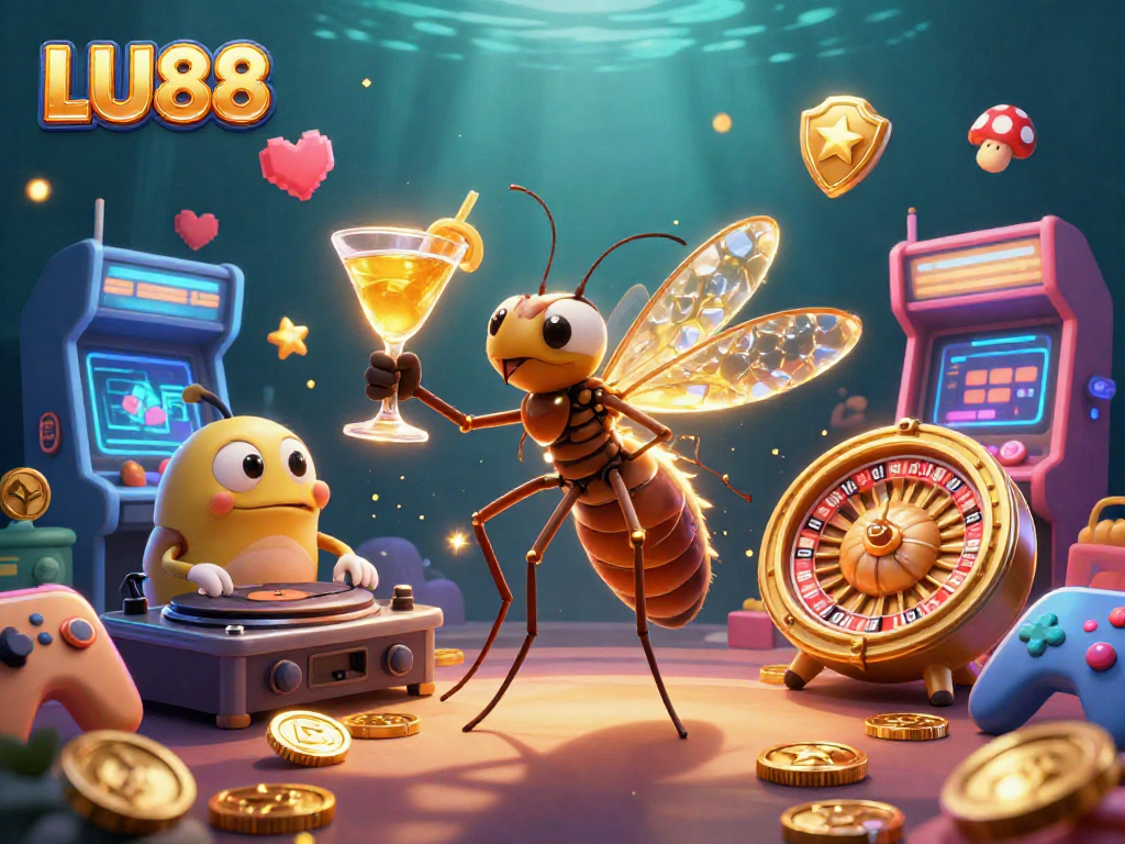 LU88 brings excitement to players with a vibrant casino scene featuring unique characters and gaming elements.