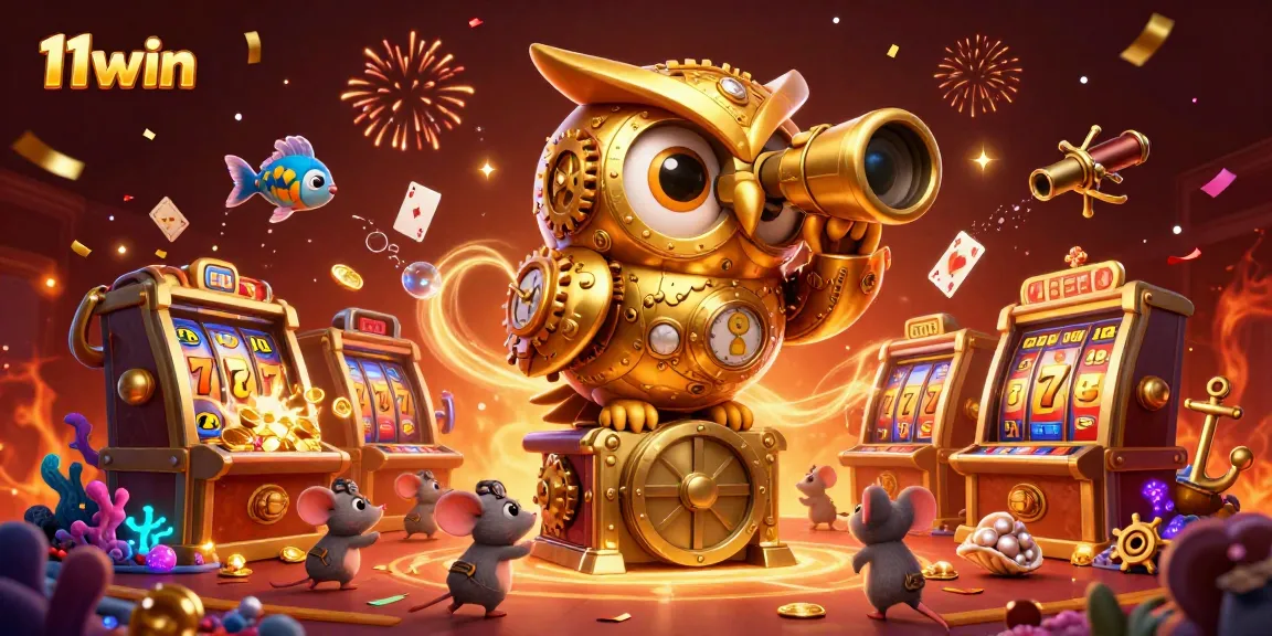 Experience thrilling gameplay at 11win with a vibrant casino scene featuring animated characters and engaging elements.