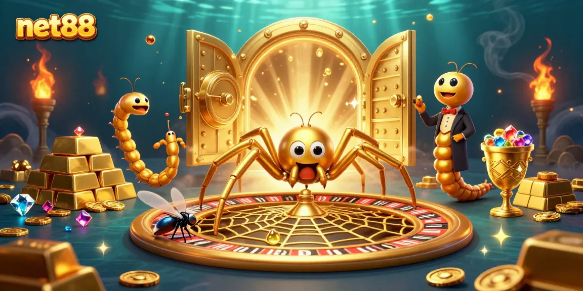Experience thrilling gameplay at net88 with a vibrant representation of a casino world, featuring unique characters.