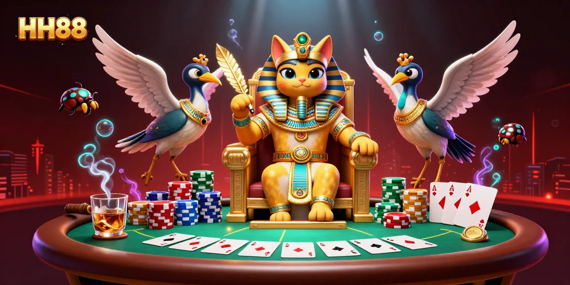 Engage with HH88's thrilling gaming arena featuring colorful chips and vibrant action.