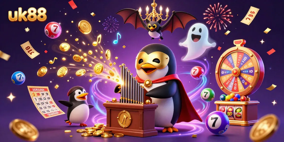 Engage in thrilling gameplay with uk88 where the phantom penguin orchestrates a vibrant casino atmosphere filled with golden prizes.