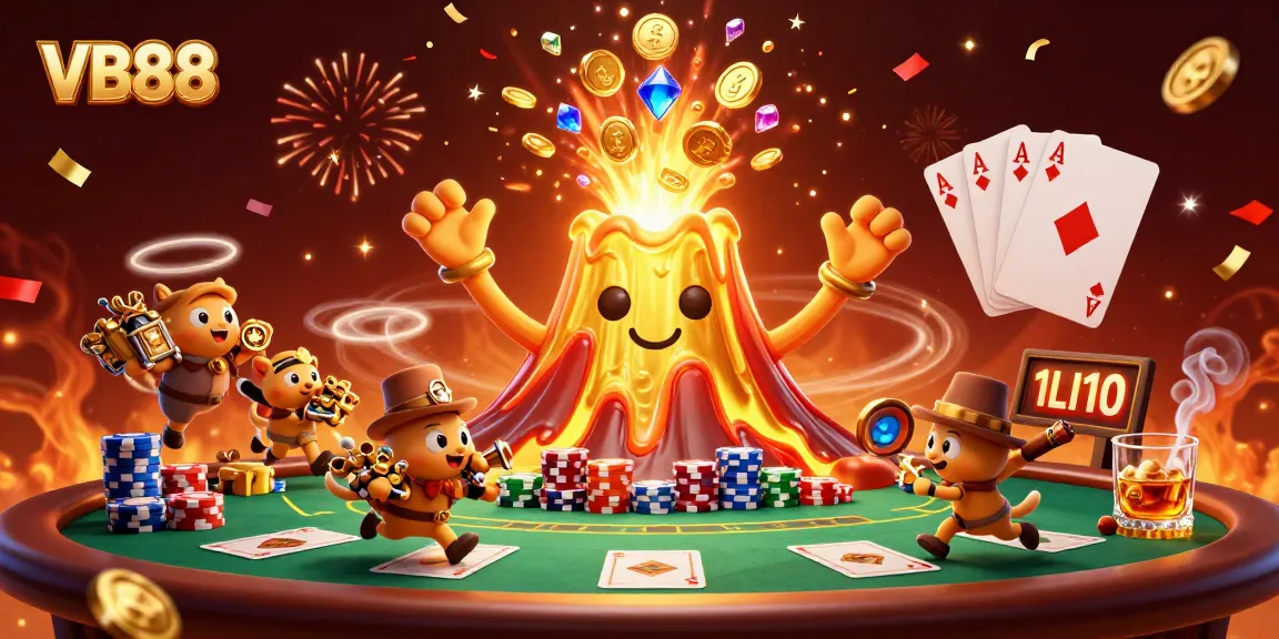 Experience thrilling gameplay at VB88 with a vibrant casino scene packed with excitement and treasures.