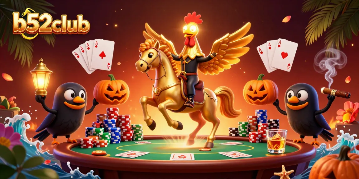Experience thrilling gameplay at b52club with a thrilling golden rooster in a vibrant casino.