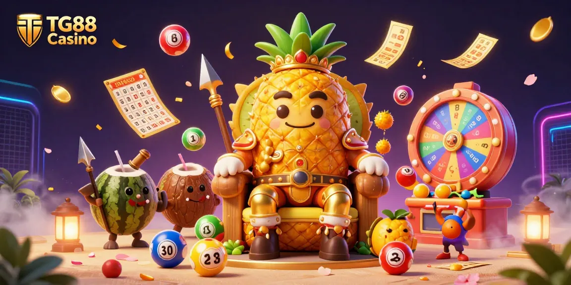 Join the excitement at TG88 Casino with vibrant casino games and dynamic elements in a lively scene.