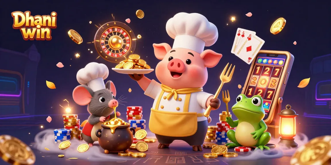 Dhani win offers players an immersive gaming experience with vibrant scenes of characters enjoying casino-style entertainment.